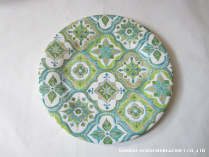  Melamine salad Plate promotion gift flower printing round shape