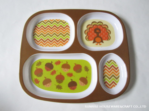 All Saint's Day festival Plate melamine material rectangle shape promotion item