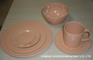 Melamine Tableware outdoor dinnerware Set Beige Color