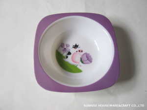 Melamine kid square bowl 