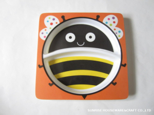 melamine kid square plate