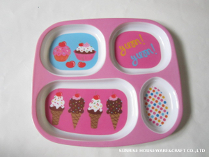 children Plate icecream printing