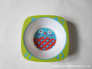 Melamine children square bowl 