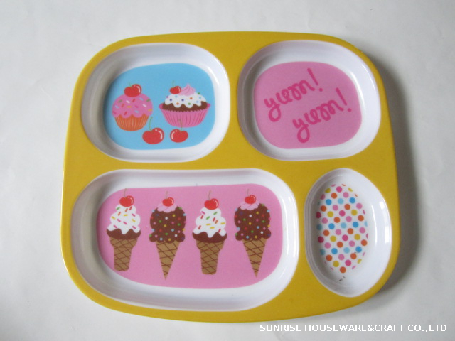 children Plate icecream printing