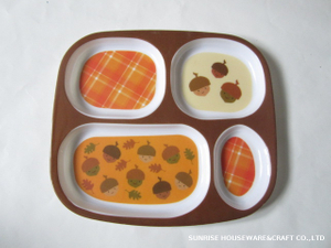 All Hallows festival Plate melamine material rectangle shape promotion gift